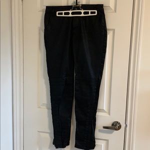 Zadig & Voltaire black “wax” moto style jeans